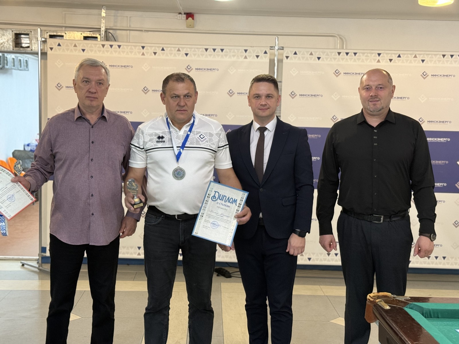 Успехи РУП «Минскэнерго» на XVI Республиканском турнире по бильярду