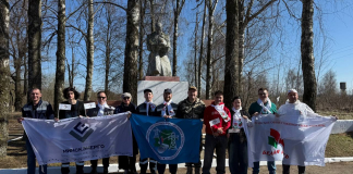 Активисты Молодечненских электросетей привели в порядок воинский мемориал в Пекарях